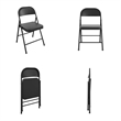 COSCO SmartFold All-Steel Folding Chair in Black (4-Pack)