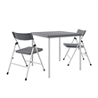COSCO Kid's Activity Set with Folding Chairs in Gray & White (3-Piece Set)