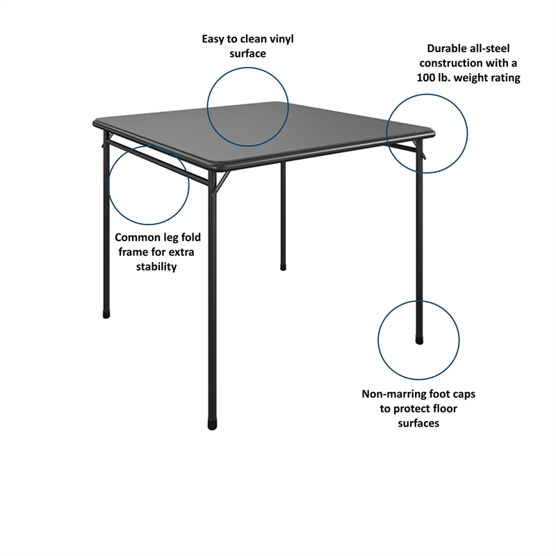 COSCO Premium 5-Piece Folding Fabric Dining Set & 34