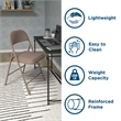 COSCO SmartFold Fabric Folding Chair in Antique Linen (4-Pack)