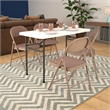 COSCO SmartFold Fabric Folding Chair in Antique Linen (4-Pack)