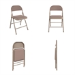 COSCO SmartFold Fabric Folding Chair in Antique Linen (4-Pack)