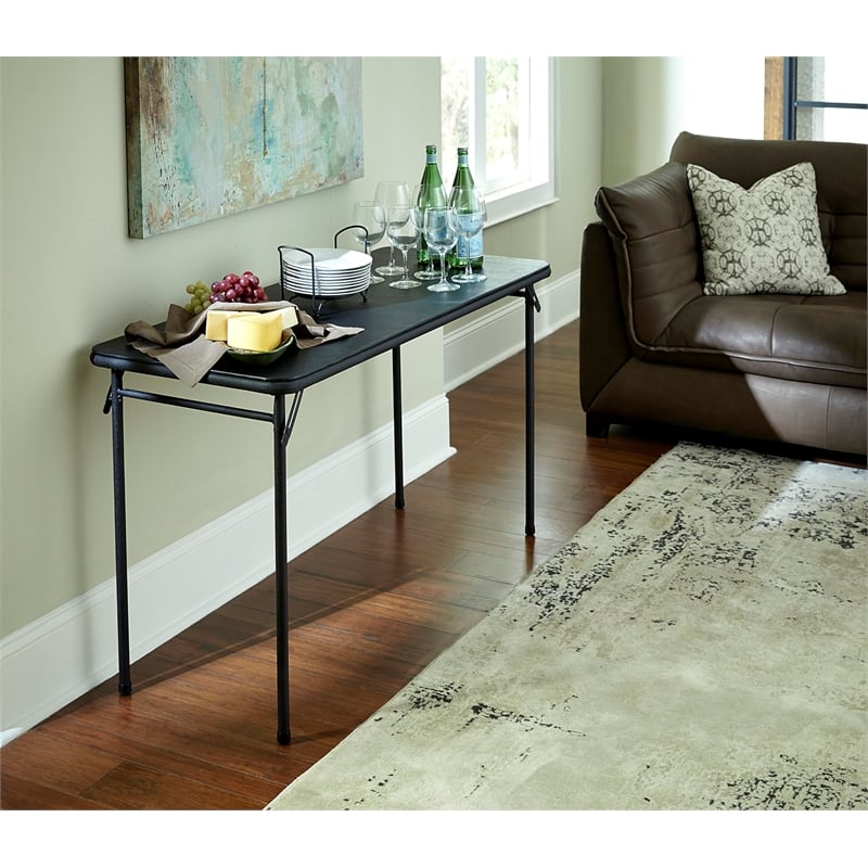 Cosco Vinyl Folding Table in Black
