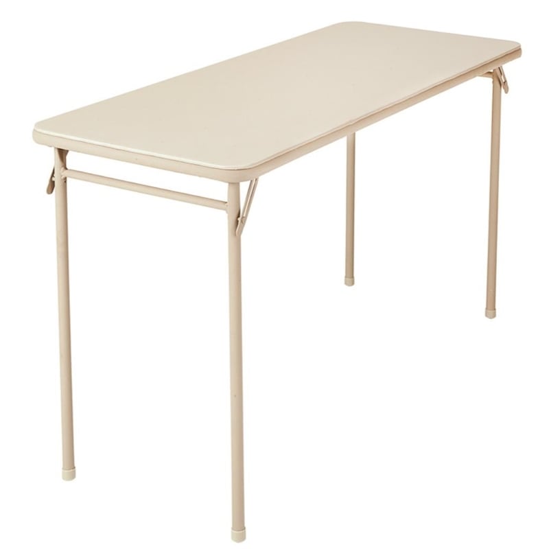 Cosco Vinyl Folding Table in Antique Linen