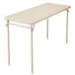 Cosco Vinyl Folding Table in Antique Linen Cosco Vinyl Folding Table in Antique Linen