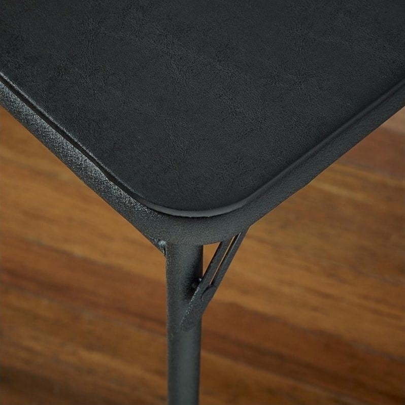 Cosco Square Vinyl Folding Table in Black