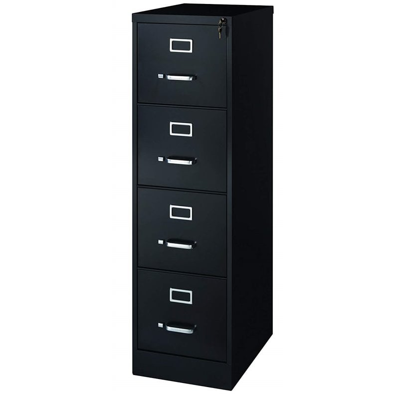 2 Piece Filing Cabinet and File Caddy Set in Black
