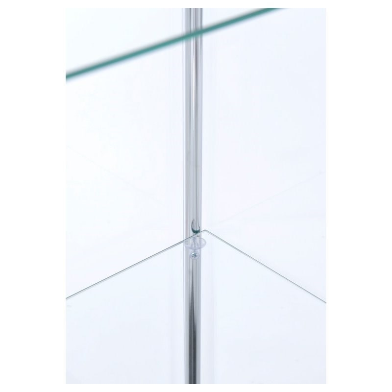 (Set of 2) Glass Curio Cabinet in Cappuccino