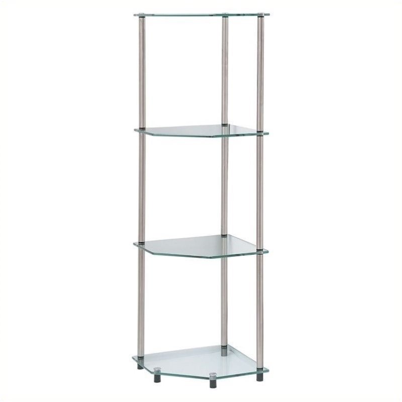 (Set of 2) 4 Tier Corner Shelf