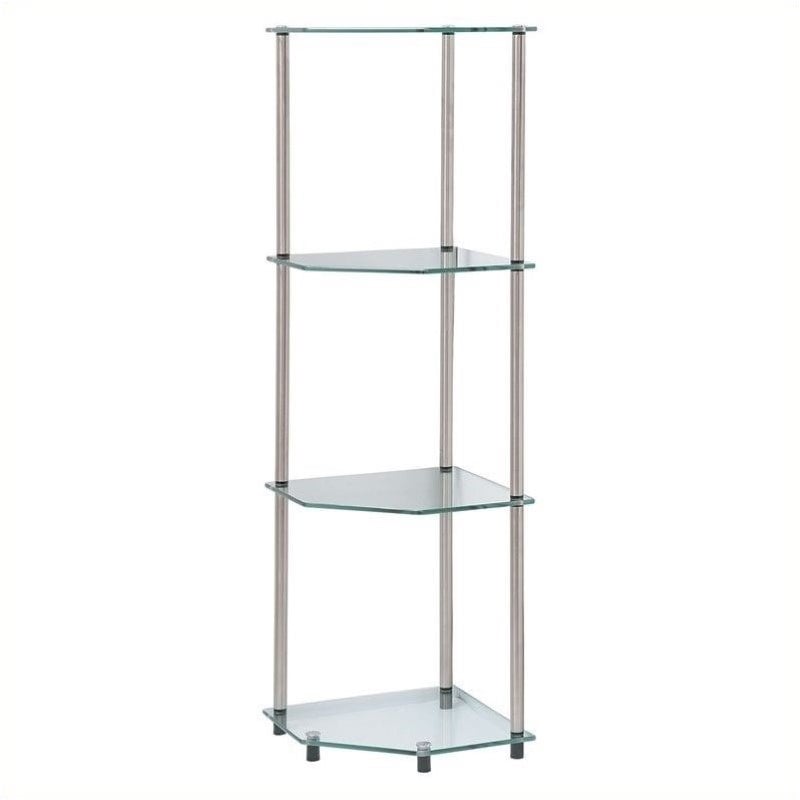 (Set of 2) 4 Tier Corner Shelf