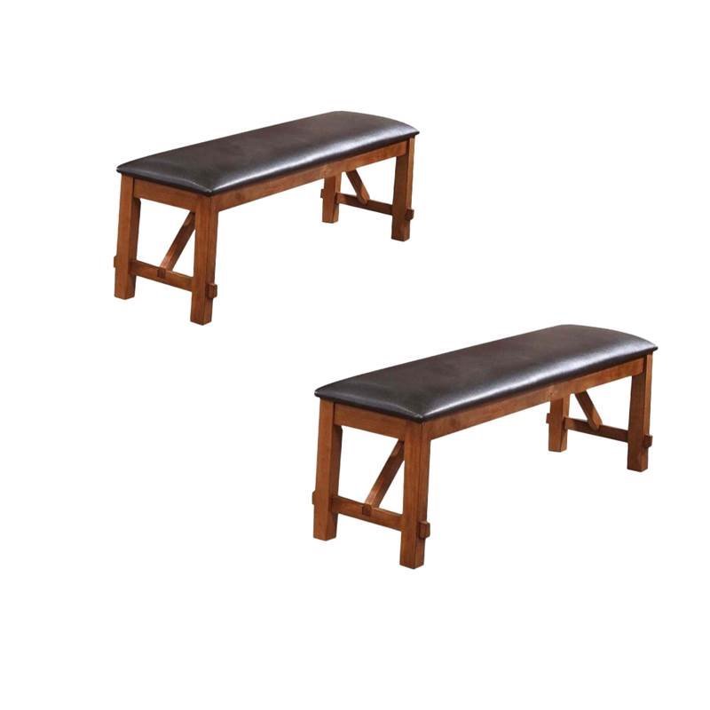 (Set of 2) Bench in Walnut