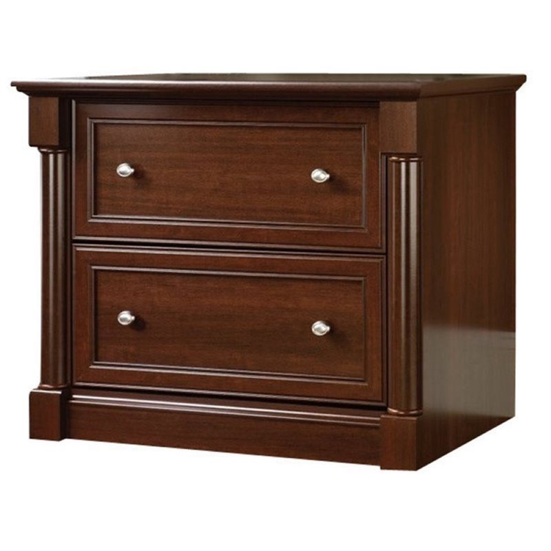 2 Piece Office Set with Filing Cabinet and Bookcase in Cherry