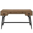 Home Square 2 Piece Office Set with Distressed Rustic Desk and Office Chair