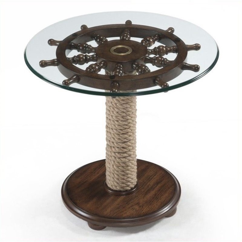 2 Piece Coffee Table and End Table Set in Dark Oak