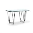 2 Piece Glass Square Octagonal Console and End Table in Clear