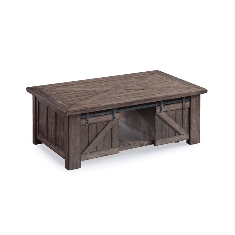3 Piece Coffee and End Table Set in  in Weathered Charcoal  