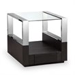 2 Piece Coffee and End Table Set in Graphite Glass