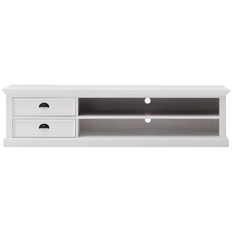 2 Piece Large Entertainment Unit and Bookcase in White