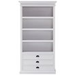 2 Piece Large Entertainment Unit and Bookcase in White