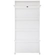2 Piece Console Table and Hall Tree with Storage in White