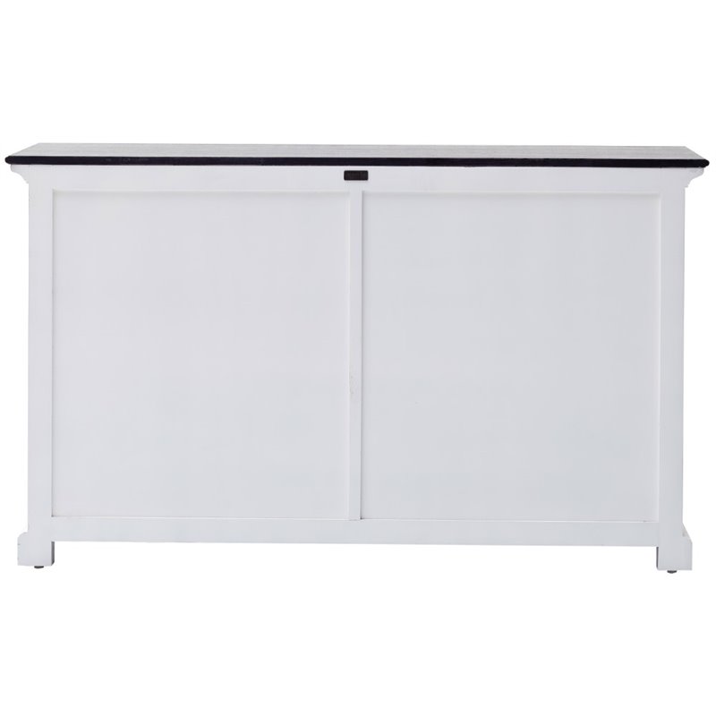 Set of 2 Storage Kitchen Buffet with Drawers and Sliding Door in White