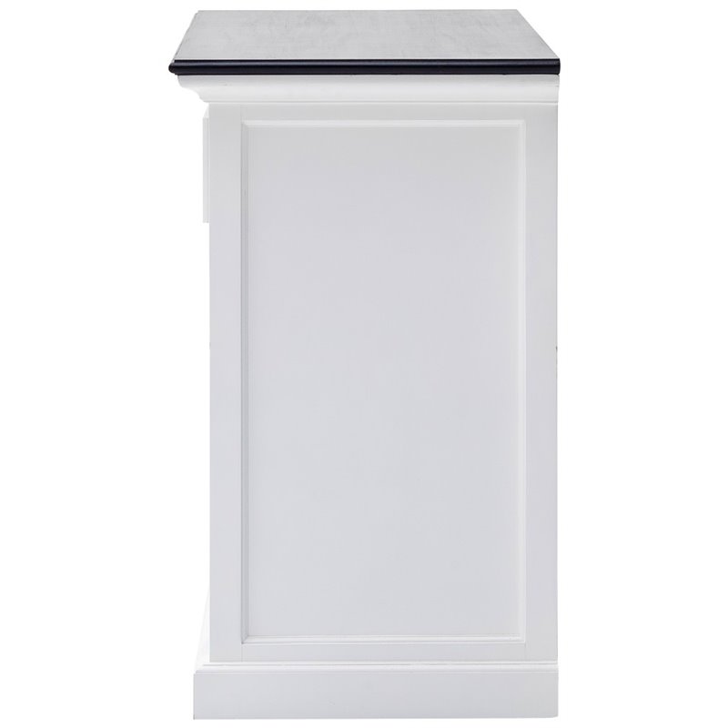 Set of 2 Storage Kitchen Buffet with Drawers and Sliding Door in White