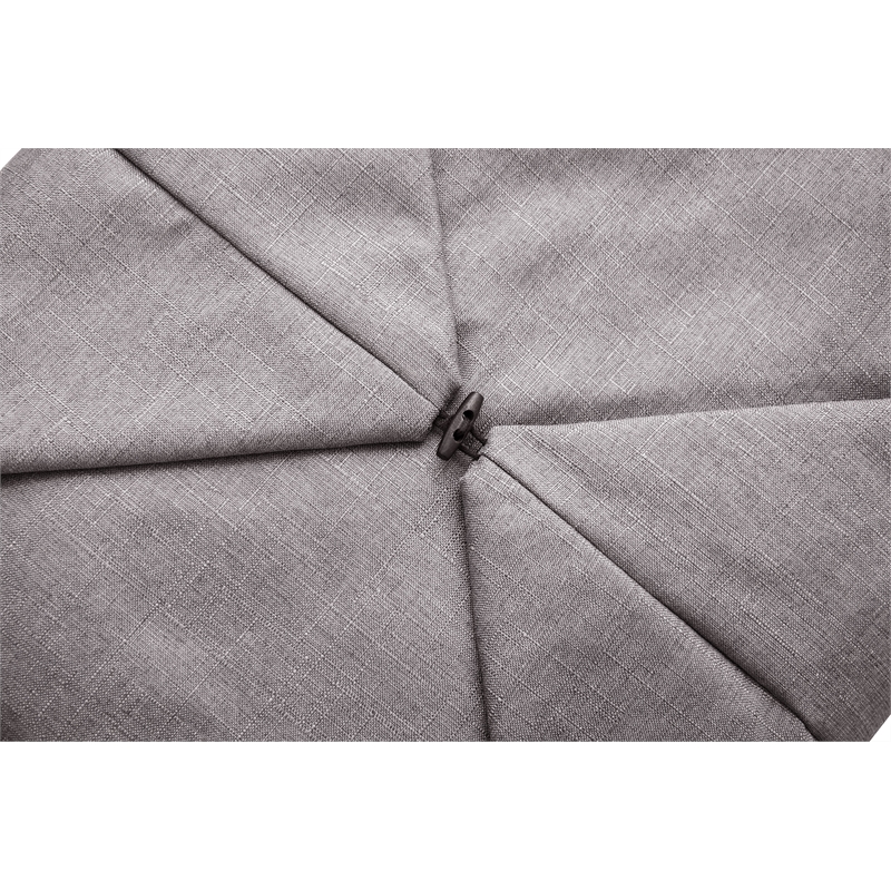 Set of 2 Magic Pouf Grey Linen Beanbag 3 in 1 Ottoman Chair Pillow