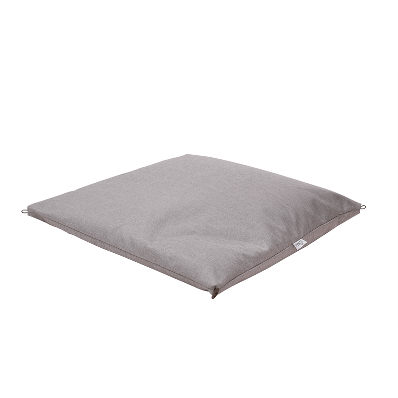 Set of 2 Magic Pouf Grey Linen Beanbag 3 in 1 Ottoman Chair Pillow