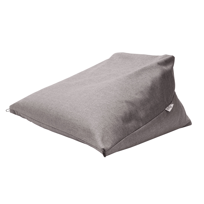 Set of 2 Magic Pouf Grey Linen Beanbag 3 in 1 Ottoman Chair Pillow