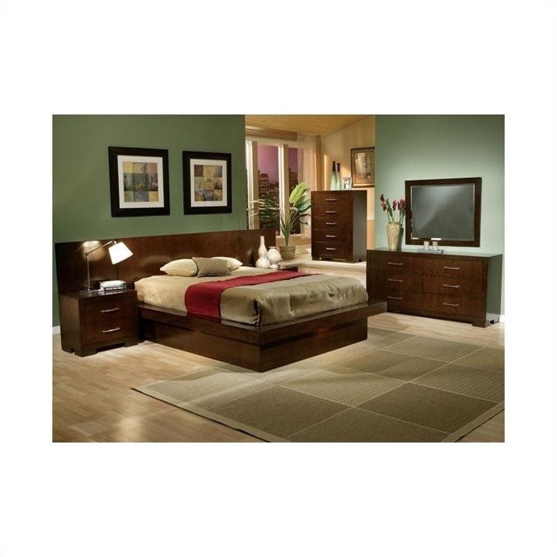 2 Piece Chest and Drawer Set in Dark Cappuccino