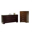 2 Piece Chest and Drawer Set in Dark Cappuccino