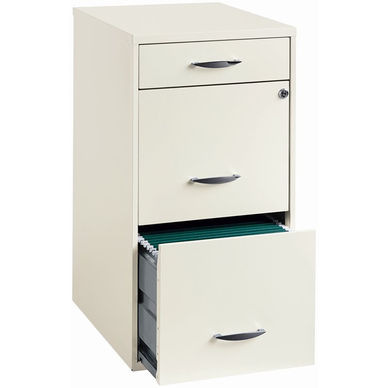 Value Pack (Set of 2) 3 Drawer Steel File Cabinet in White