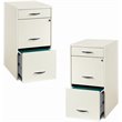Value Pack (Set of 2) 3 Drawer Steel File Cabinet in White