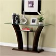 Lantler Transitional 3-Piece Glass Top Coffee Table Set in Brown