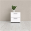 Home Square 3 Piece Double Dresser and Nightstand Bedroom Set in White