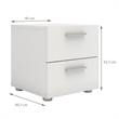 Home Square 3 Piece Double Dresser and Nightstand Bedroom Set in White