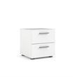 Home Square 3 Piece Double Dresser and Nightstand Bedroom Set in White