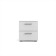 Home Square 3 Piece Double Dresser and Nightstand Bedroom Set in White