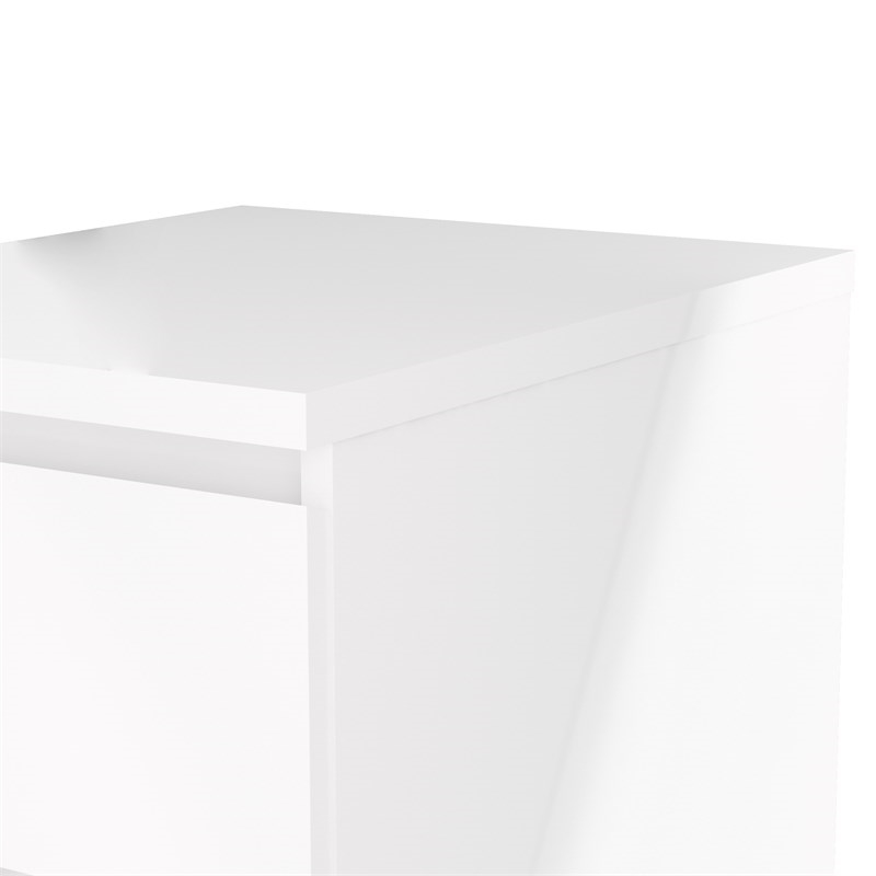 3PC Set Engineered Wood with 2 Nightstands and 1 Double Dresser in White Gloss
