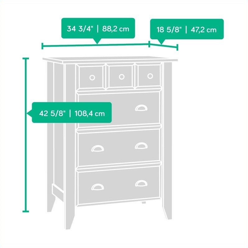 2 Piece Bedroom Set with Dresser and Chest in Oiled Oak