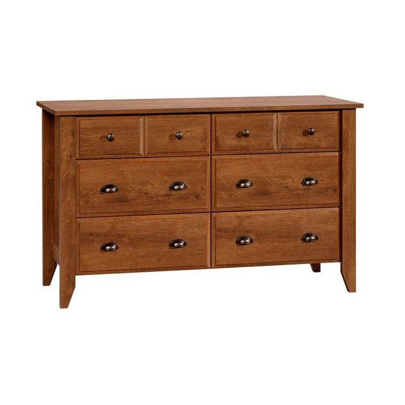 2 Piece Bedroom Set with Dresser and Nightstand in Oiled Oak