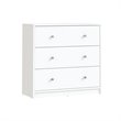 4 Pieces Set of Modern Wood Bedroom Furniture in White Finish