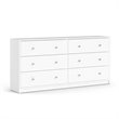 4 Pieces Set of Modern Wood Bedroom Furniture in White Finish