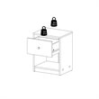 4 Pieces Set of Modern Wood Bedroom Furniture in White Finish