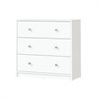 4 Pieces Set of Modern Wood Bedroom Furniture in White Finish