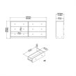 4 Pieces Set of Modern Wood Bedroom Furniture in White Finish