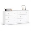 4 Pieces Set of Modern Wood Bedroom Furniture in White Finish