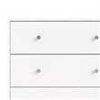4 Pieces Set of Modern Wood Bedroom Furniture in White Finish