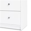 4 Pieces Set of Modern Wood Bedroom Furniture in White Finish