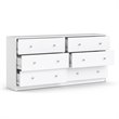 4 Pieces Set of Modern Wood Bedroom Furniture in White Finish